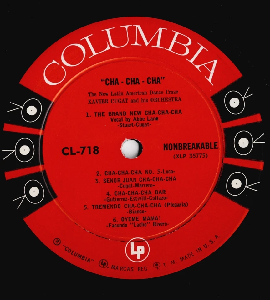 XAVIER CUGAT cha cha cha_U.S. COLUMBIA LP CL-718_original 1955 ABBE LANE cover - Image 3 of 4