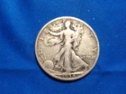 1934 Walking Liberty Half Dollar (tan/blue)