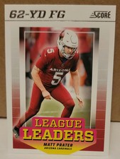 2024 Panini Score - #LL-MPR Matt Prater - League Leaders - Arizona Cardinals NM 