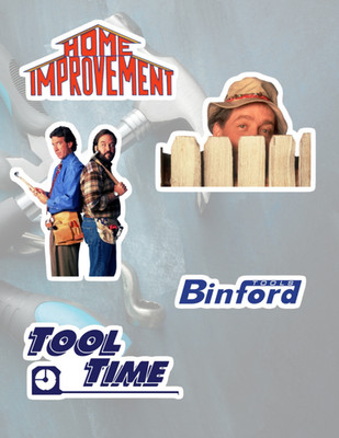 Home Improvement 5pcRetro Tv Tool Man Sticker Pack
