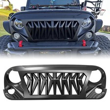 Front Grille For Jeep Wrangler JK Rubicon Sahara Sport Unlimited 2007-2018 Ma...