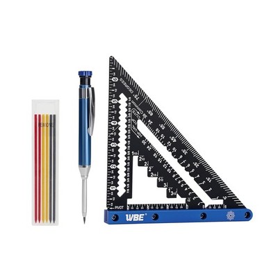 7inch Rafter Square with Carpenter Pencil, 1/8'' Precision Heavy Duty Aluminum...