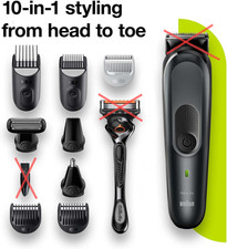 Braun MultiGroomingKit MGK7331 Haarschneider Trimmer 9 Längen, 100 min Akku