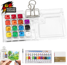 Mini Malkasten Aquarell Set Pocket Aquarell Palette Transparente Nano Palette Ho
