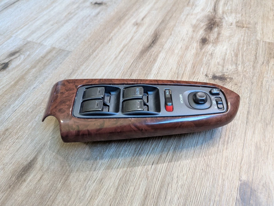 2001-2006 Acura MDX Driver Master Window Switch Wood Grain OEM Heated Assembly - Image 2 of 4