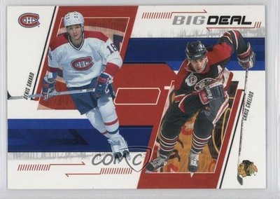 2002-03 ITG Be A Player Memorabilia Sapphire Chris Chelios Denis Savard HOF 0f2