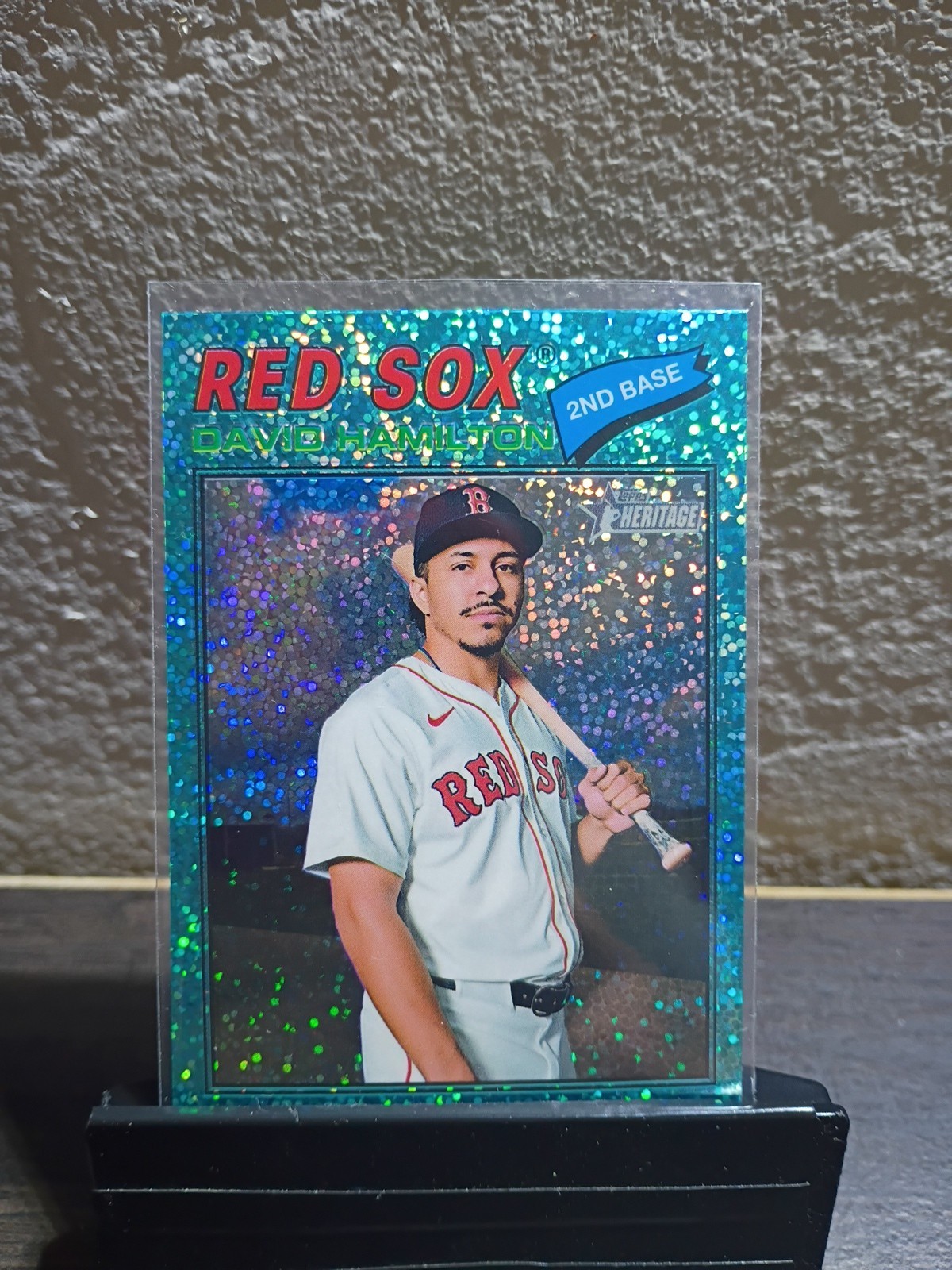 2026 Topps Heritage - David Hamilton #344 Chrome Light Blue Sparkle Refractor