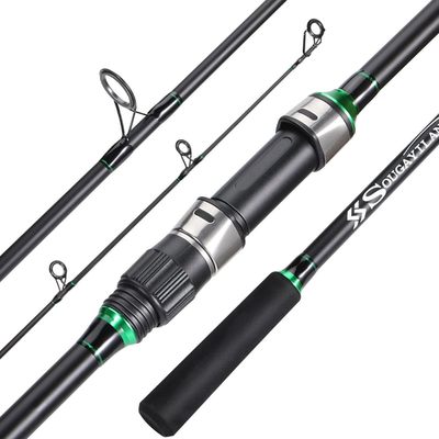 10ft fishing pole im-8 Surf Fishing Rod IM8 Carbon 3 Piece Travel Spinning Rod (9'/10'/11'/12')