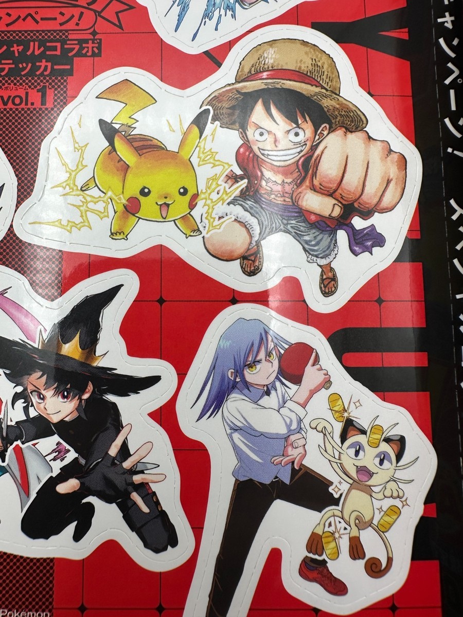 ポケモン ワンピース コラボ ステッカー Shonen Jump 2025 Pokémon Vol.1 Sticker Collab Luffy Pikachu No.36