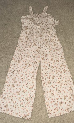 Girls Billabong Floral Print Romper Long Pants NWT Size 10