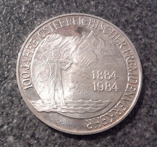 100 szylingów 1984 kasyna Austria srebrny żeton 100 lat turystyki
