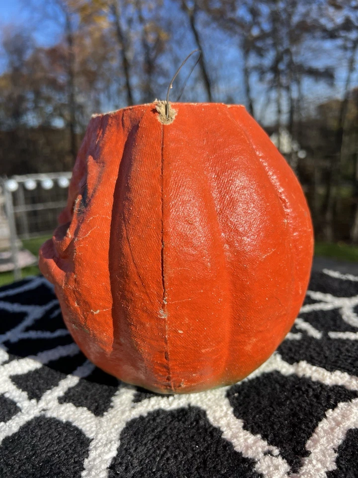 RARO VINTAGE HALLOWEEN CORO NIÑO PAPEL MACHÉ JACK O LINTERNA 7.5". Excelente estado Foto 4 de 4