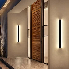 Porch Wall Lights - 31.5inch Long Strip Modern Outdoor Wall Light Fixture,Dim...