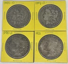 1880-O 1889-O 1890-S 1921 Morgan Dollar Lot of 4