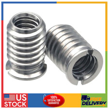 2PCS Stainless Steel 1/4" Female to 3/8" Male Convert Screw Adapter 14mm Height