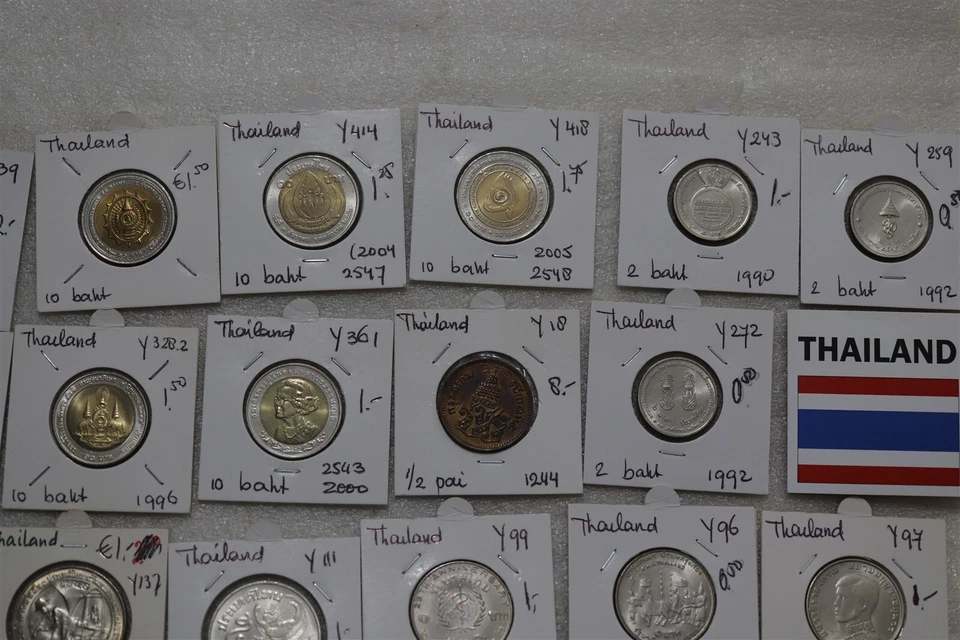🧭 🇹🇭 THAILAND SUPER COIN COLLECTION MANY RARE B66 #456 - Photo 3/4