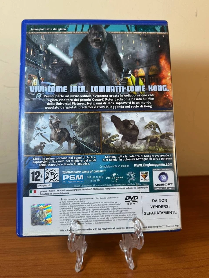 PETER JACKSON'S KING KONG SONY PLAYSTATION PS2 PAL ITA COMPLETO, foto 3 di 4