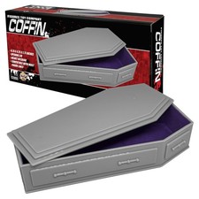 Gray Coffin for 9 inches long, 4 wide, 2 deep, Multicolor