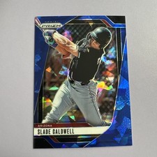 2025 Panini Prizm Blue Cracked Ice Prizm Slade Caldwell #119 Diamondbacks