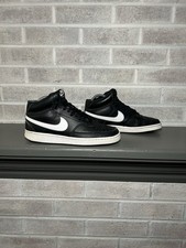 Nike Court Vision Mid Black White Basketball Shoes CD5436-001 Women Size 7.5