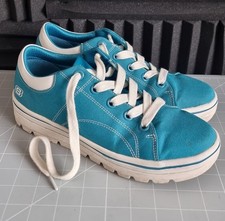 Sketchers Universal Women's Memory Foam Street Cleat Blue Canvas Shoes UK 5.5 