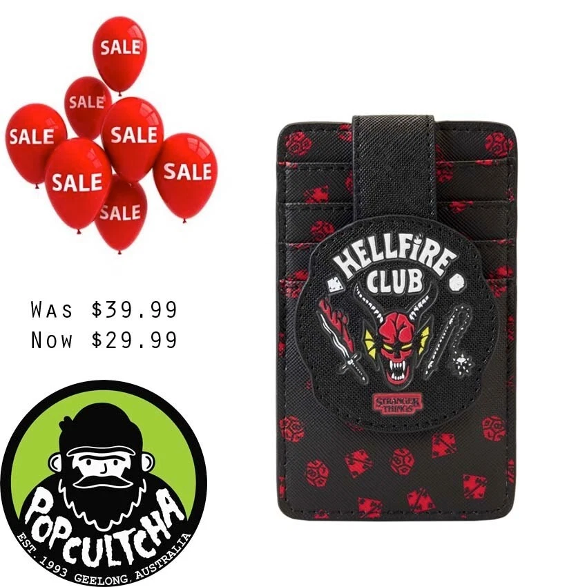 Stranger Things - Hellfire Club 5" Faux Leather Card Holder "New"