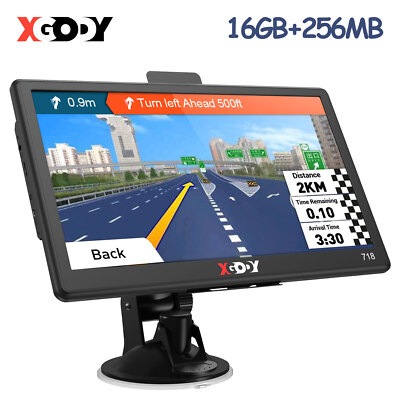 XGODY 718 7'' Zoll Auto GPS Navigationsgerät 16GB 256MB für PKW LKW DE EU Karten