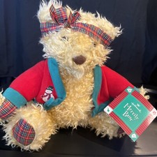 Merrily Bear 12 Inch Christmas Hallmark Teddy Bear Plush Snowman Coat New Tag