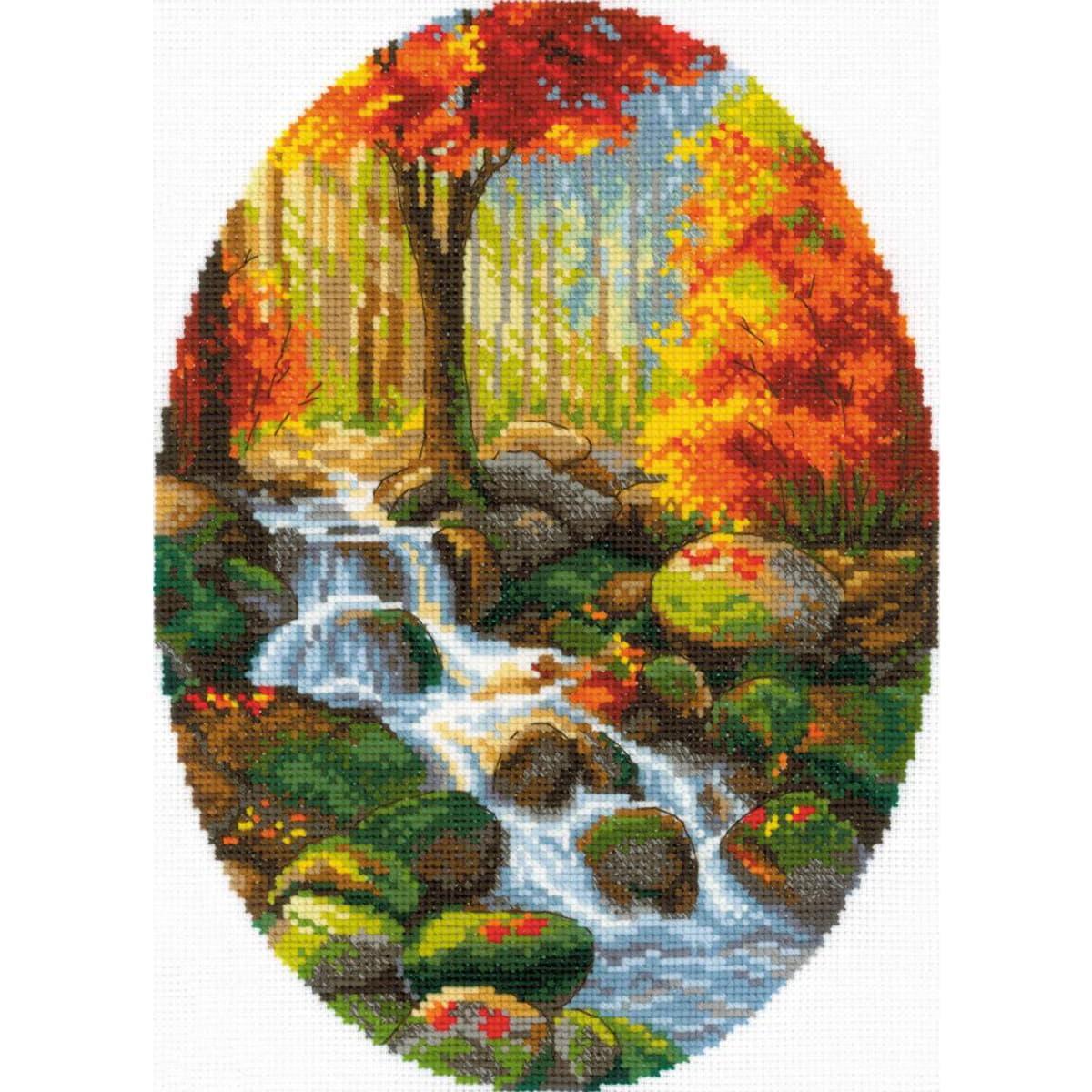 Riolis counted cross stitch kit ""Autumn Foliage"", 30x40cm, DIY