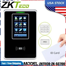 ZKTeco ZK-SC700 w/ID Card Time Clock Recorder TCP/IP Attendance Access Control