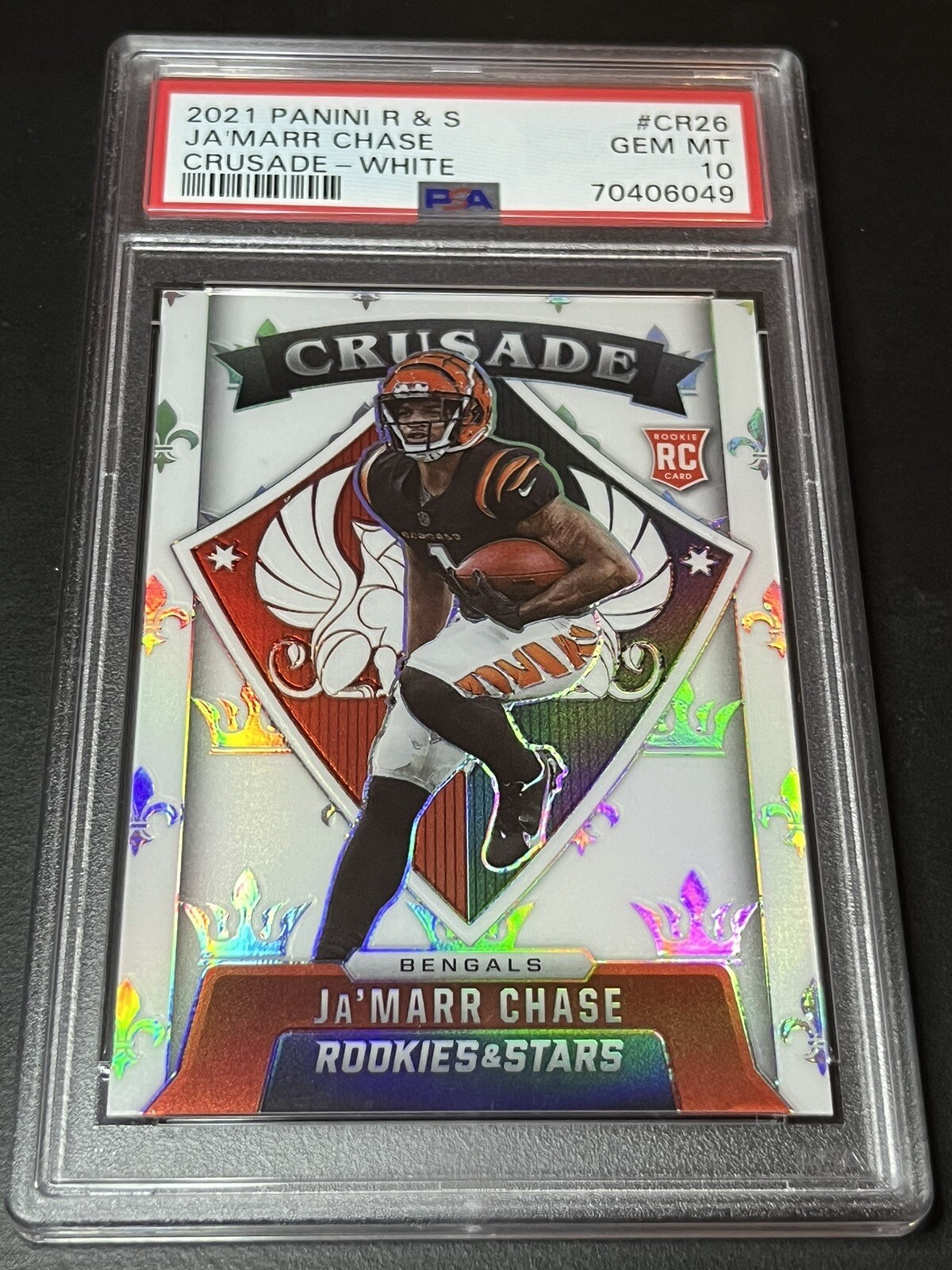 JaMarr Chase Panini Rookies & Stars Crusade #CR26 White