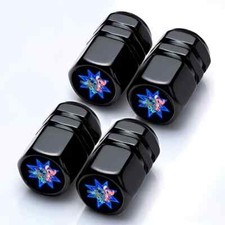 LILO & STITCH TYRE Red Bike Schrader Valve Caps Aluminum BMX CAP CAR VAN 2
