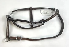 Horze Halter Leather Crystal Bling Brown 22282-BR-F
