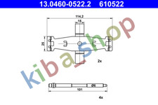 BRAKE PAD FITTING KIT REAR FRONT FITS MERCEDES C A205 C C205 C T-MODEL S205 C
