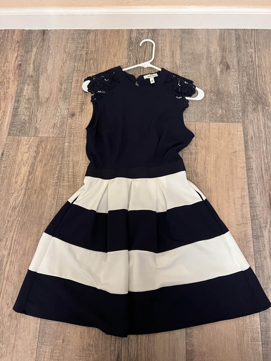 speechless sleeveless party dress-juniors $120 Speechless Women Junior Red Silver Glitter Fit N Flare Party Dress Size 11