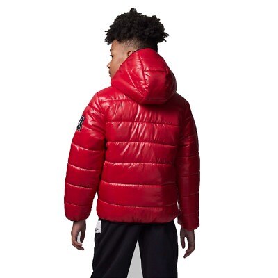 Nike Jordan Midweight Faux Down Jacket Gym Red 95C441-R78 Big Kids
