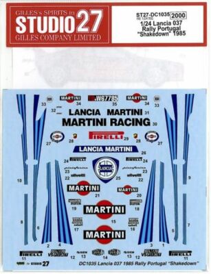 STUDIO27 1/24 Lancia 037 Rally Portugal Shakedown 1985 for Hasegawa DC1035 Decal