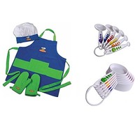 Curious Chef|child Chef Outfit|measuring Spoon And Cup Set|16 Pieces Total on sale Curious Chef|child Chef Outfit|measuring Spoon And Cup Set|16 Pieces Total on sale