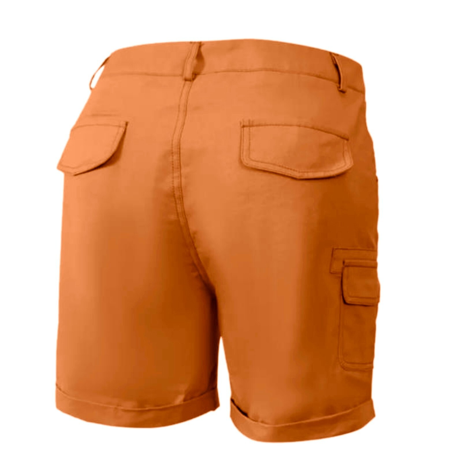 Women's Loose Solid Color Mini Pant Summer Beach Shorts Buttons Short