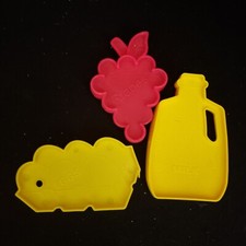 Vintage Mattel TUFF STUFF Chunky Play Food Grocery Eggs Grapes Milk