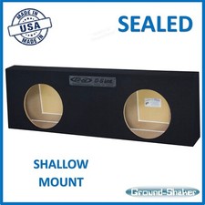 Dual Sealed Shallow Mount Sub Box Slim Speaker Box Subwoofer Enclosure