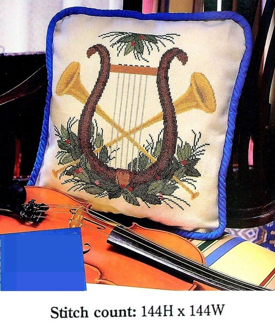 HARP & HORNS CROSS STITCH PATTERN ONLY - YD EYUE | eBay