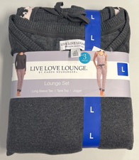 Women's Size L Live Love Lounge By Karen Neuburger 3-Piece Lounge Set Pajamas