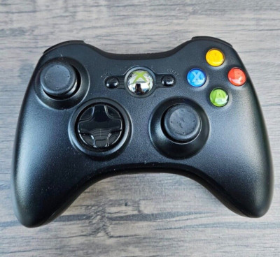 Microsoft Xbox 360 Wireless Controller Black 1403 (NO BATTERY COVER) T47