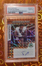 Tyler Allgeier 2022 Panini Mosaic Red Choice Auto Gem Mint PSA 10, Color Match