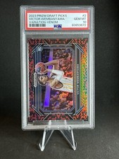 2023 Prizm Draft Picks Victor Wembanyama RC SSP Snakeskin Venom PSA 10.