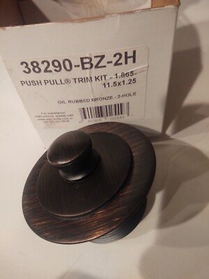 Watco 38290-BZ-2H Push Pull Oil-Rubbed Bronze Two-Hole Trim Kit 