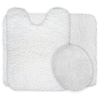 Lavish Home 3-piece Super Plush Non-slip Bath Mat Rug Set, White, New, Free Ship on sale Lavish Home 3-piece Super Plush Non-slip Bath Mat Rug Set, White, New, Free Ship on sale