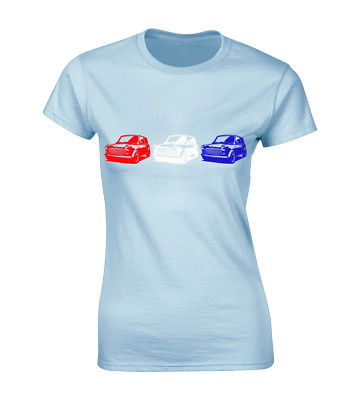 3 MINIS BRITISH LADIES T SHIRT CAR LOVER DESIGN COOL DESIGN CARS PETROL HEAD TOP