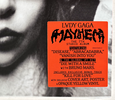 LADY GAGA * MAYHEM * HMV LIMITED EDITION ALTERNATE ART 2x YELLOW